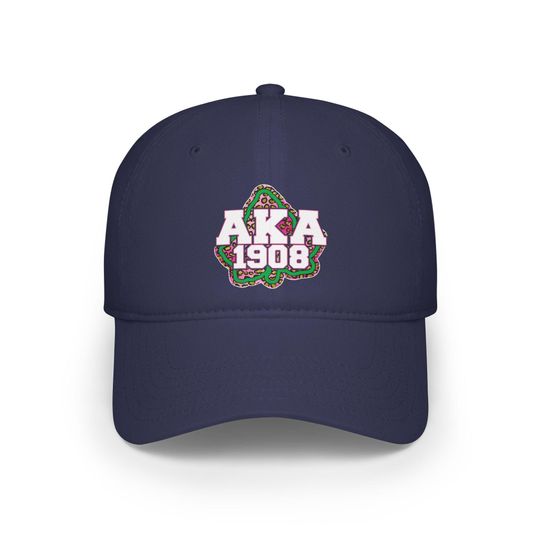Alpha Kappa Alpha 1908 Cap, AKA Sorority Hat, Women's Greek Letter Baseball Cap, Pink and Green Hat, AKA Gift, Sorority