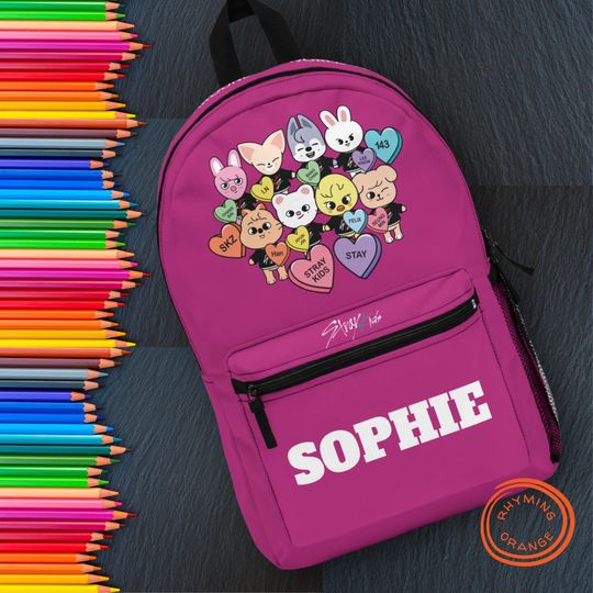 Personalized Stray Kids SKZoo Backpack with Custom Name and Character