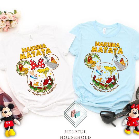 Hakuna Matata It Means No Worries Disney Shirt, Disney Lion King T-shirt