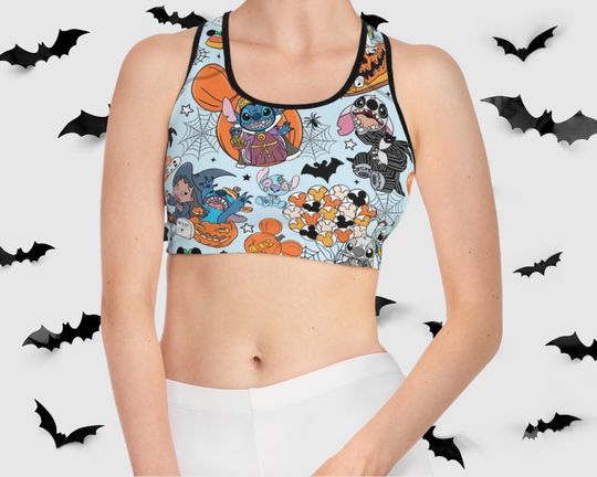 Stitch Halloween Disney Sports Bra