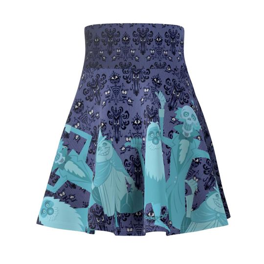 Hitch Hiking Ghosts - Haunted Mansion Wallpaper Running Skirt - Oogie Boogie Bash