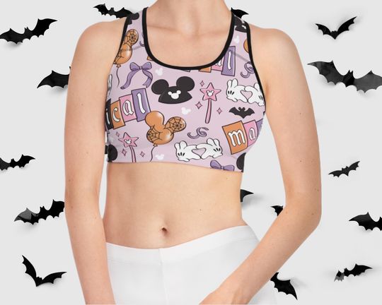 Magical Halloween Mouse Park Sports Bra