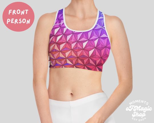 Sunset On Epcot Disney Sports Bra