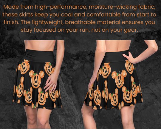 Halloween Pumpkin Heads Running Skirt - Oogie Boogie Bash