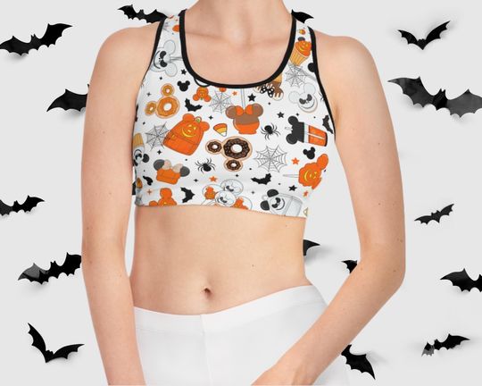 Halloween Snacks Disney Sports Bra