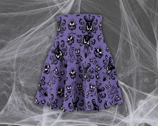 Haunted Mansion Wallpaper V2 Running Skirt - Oogie Boogie Bash