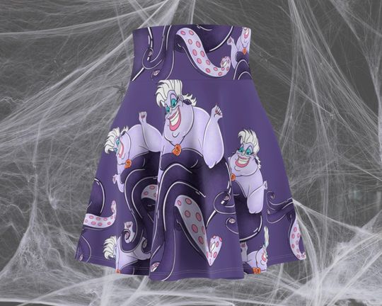 Ursula Dark Purple Running Skirt - Oogie Boogie Bash Costume