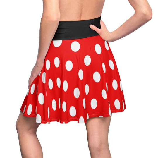 Red And White Polka Dot Mickey Running Skirt - Disney Bounding