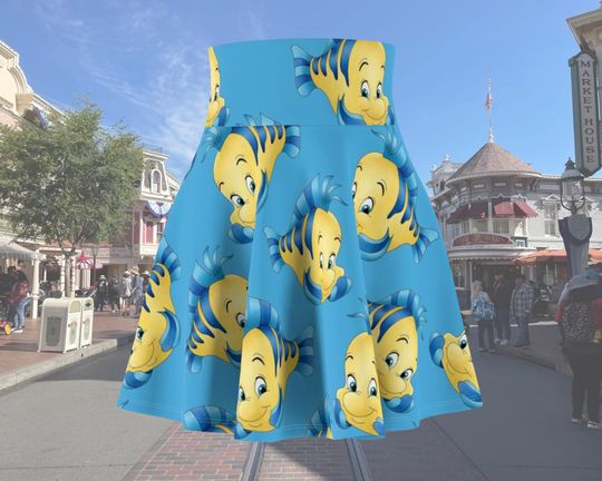 Flounder - The Little Mermaid Running Skirt
