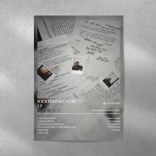 XXXTENTACION Poster Print | 17 Forever Poster | Music Poster | Album Cover Poster | Wall Decor | Music Gift | Room Decor