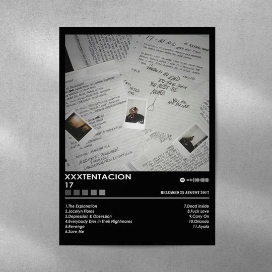 XXXTENTACION Poster Print | 17 Forever Poster | Music Poster | Album Cover Poster | Wall Decor | Music Gift | Room Decor
