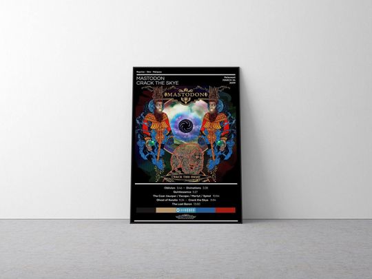 Mastodon Crack the Skye Poster Music Wall Decor Vertical Poster Album Cover Room Decor