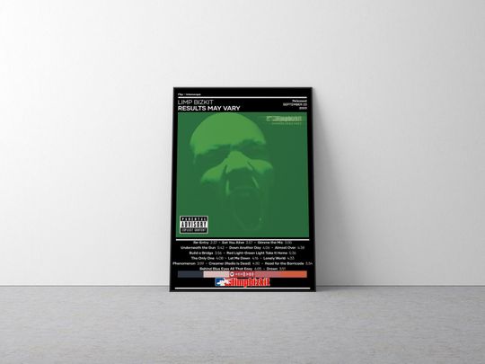 Limp Bizkit Poster, Results May Vary Poster, Metal Music Poster, Album Cover Poster