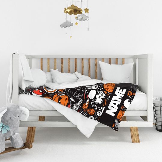 Personalized Custom Name Star Wars Blanket, Star Wars Blanket, Birthday Gift