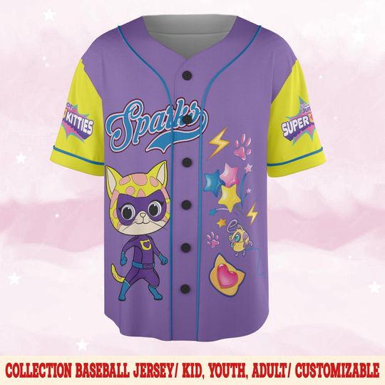 Personalized Disney Super Kitties Baseball Jerseys