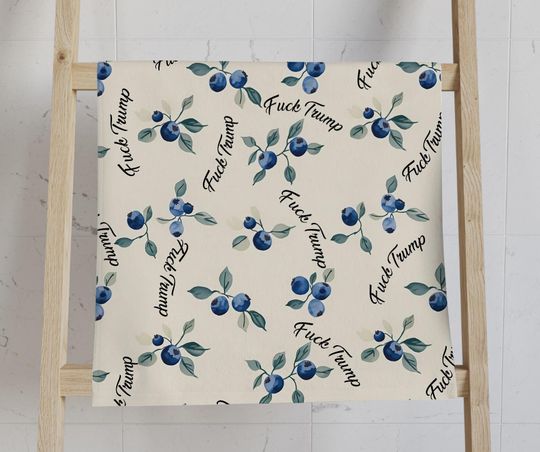 Subtle F*ck Trump Blueberry Hand Towel