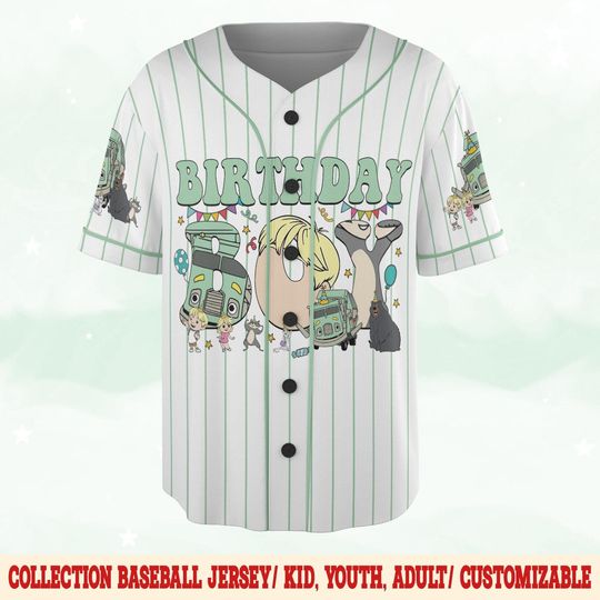 Trash Truck Birthday Baseball Jersey for Boys