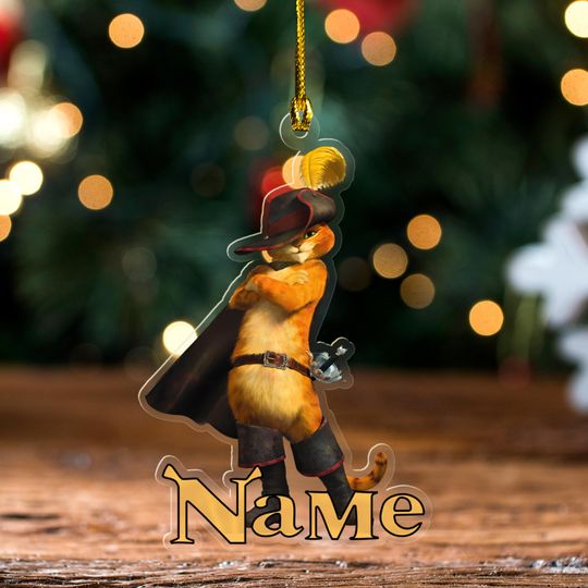 Custom Shrek Group Ornament, Personalized Shrek Christmas Tree Decor, Shrek Princess Fiona Puss in Boss Donkey Characters Keepsake