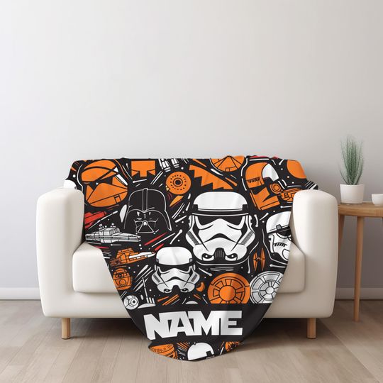 Personalized Custom Name Star Wars Blanket, Star Wars Blanket, Birthday Gift