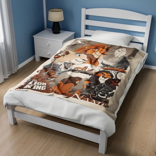 Personalized Disney Lion King Movie Blanket, Simba Mufasa Sofa Blanket