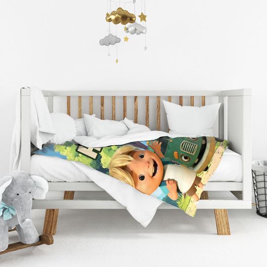 Personalized Trash Truck Christmas Blanket,Custom Garbage Truck Kids Blanket