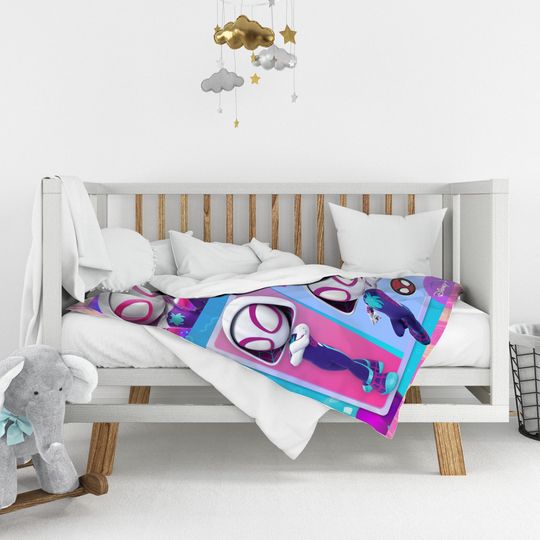 Personalized Name Spider Gwen Blanket , Spidey and His Amazing Friends, Spiderman Blanket