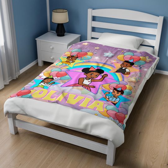 Personalized Gracie's Corner Blanket, Custom Name Baby Blanket