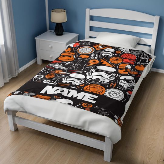 Personalized Custom Name Star Wars Blanket, Star Wars Blanket, Birthday Gift