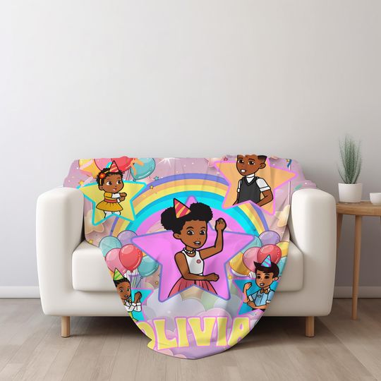 Personalized Gracie's Corner Blanket, Custom Name Baby Blanket