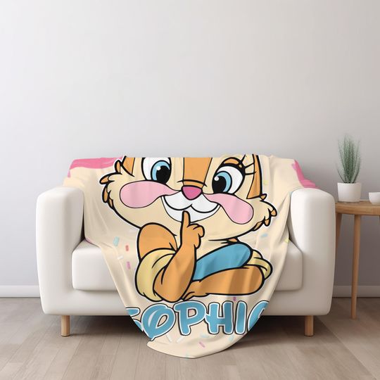 Personalized Chip and Dale Blanket, Disneyland Blanket, Chip and Dale Blanket