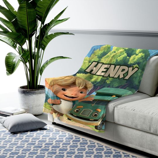 Personalized Trash Truck Christmas Blanket,Custom Garbage Truck Kids Blanket