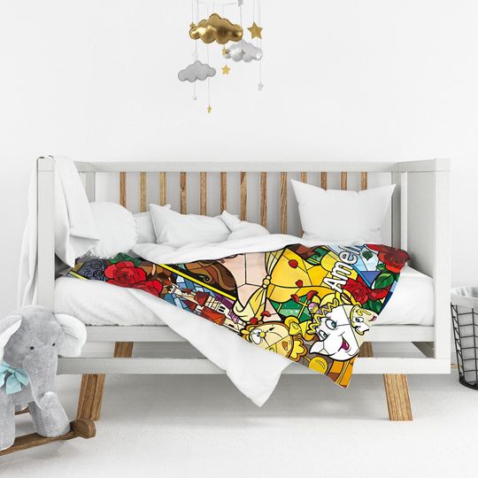 Personalized Beauty And The Beast Blanket, Belle Princess Blanket