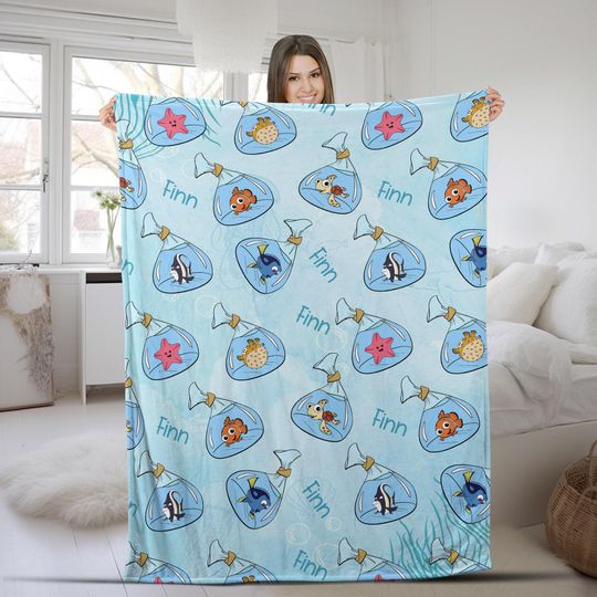 Finding Dory Fleece Blanket, Finding Dory Blanket, Finding Nemo Dory Blanket