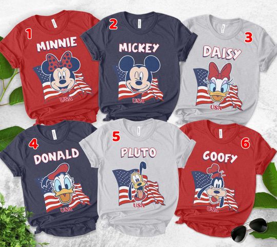 Disney 4th of July shirt, Disney Party, Disney Patriotic Shirt, Disney America, Disney Minnie Mickey Shirt, Disney Matching Shirts