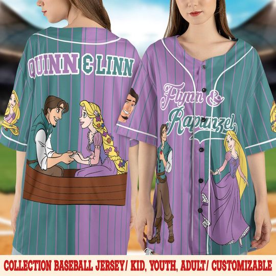 Personalized Disney Couple Baseball Jersey