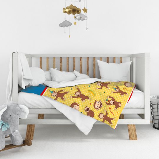 Personalized Curious George Blanket Curious George Fleece Blanket