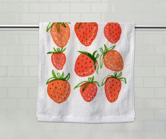 Subtle F*ck Trump Hand Towel, Strawberry Towel