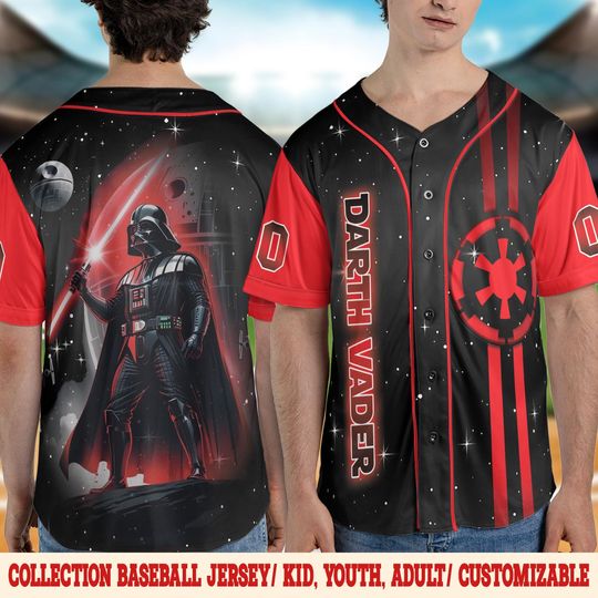 Darth Vader Jersey, Star Wars Baseball Jersey, Anakin Skywalker Shirt