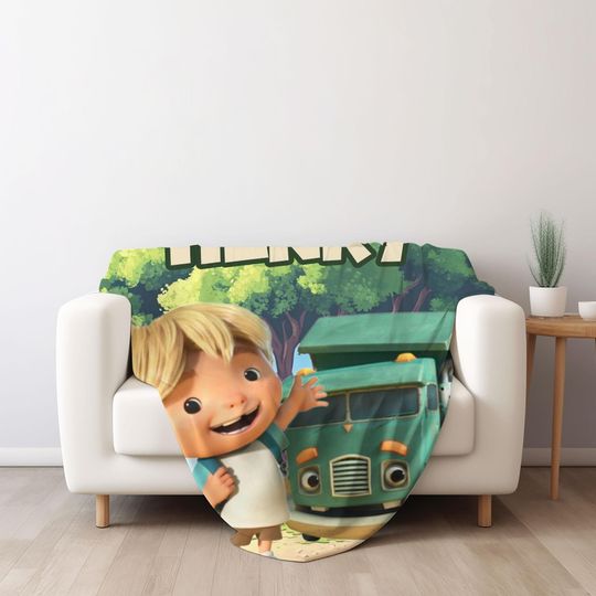 Personalized Trash Truck Christmas Blanket,Custom Garbage Truck Kids Blanket