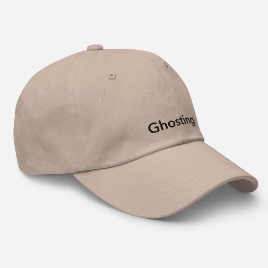 Unisex Dad Hat with Ghosting Black Embroidery