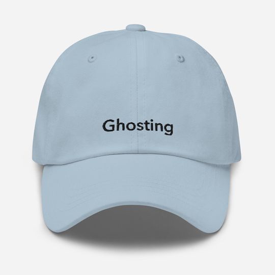 Unisex Dad Hat with Ghosting Black Embroidery