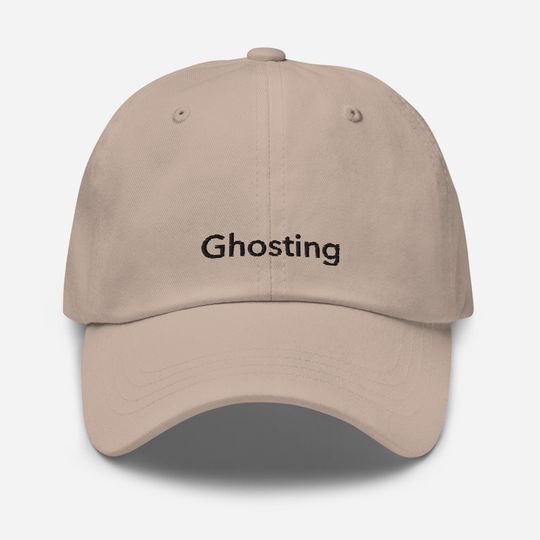 Unisex Dad Hat with Ghosting Black Embroidery