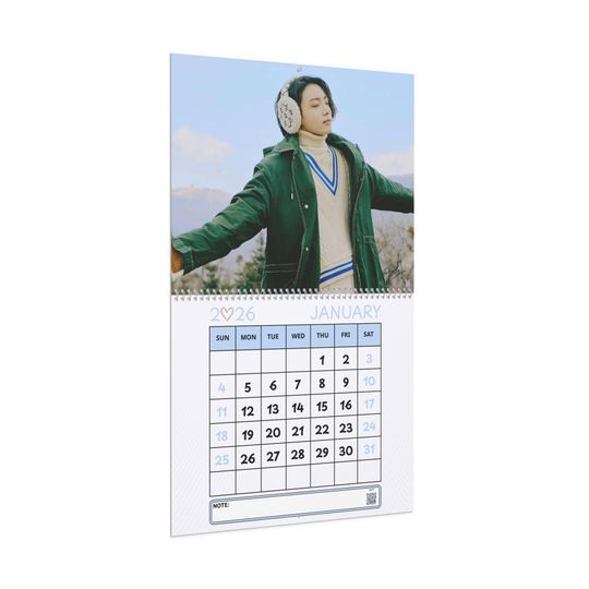 Jungkook 2026 Wall Calendar | BTS K-Pop Monthly Planner