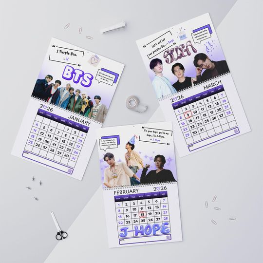 BTS Wall Calendar 2026 | K-Pop Fan Gift