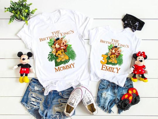 Lion King Birthday Shirt, Simba Tee, Matching Family Birthday Shirts, Birthday Boy Shirt,  Birthday Family Outfit, Custom Toddler Shirt