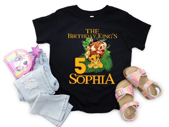 Lion King Birthday Shirt, Simba Tee, Matching Family Birthday Shirts, Birthday Boy Shirt,  Birthday Family Outfit, Custom Toddler Shirt