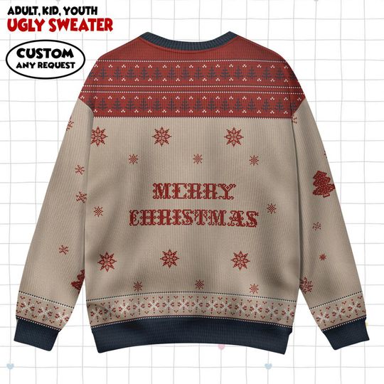 Penguin Overstimulated But Festive Ugly Christmas Sweater, Penguin Christmas Sweater, Overstimulated Xmas Sweater, Friendsmas Gift