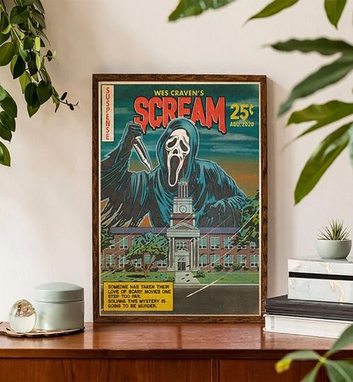 Scream Ghostface Poster, Ghostface Vintage Poster