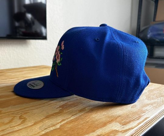 Cherry Blossom LA Dodgers Snapback Hat: Embroidered Baseball Cap, Hats for women