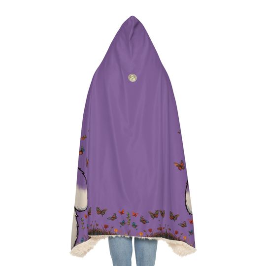 Fall Bear Lt Purple Hooded Blanket | Winter | Christmas Gift
